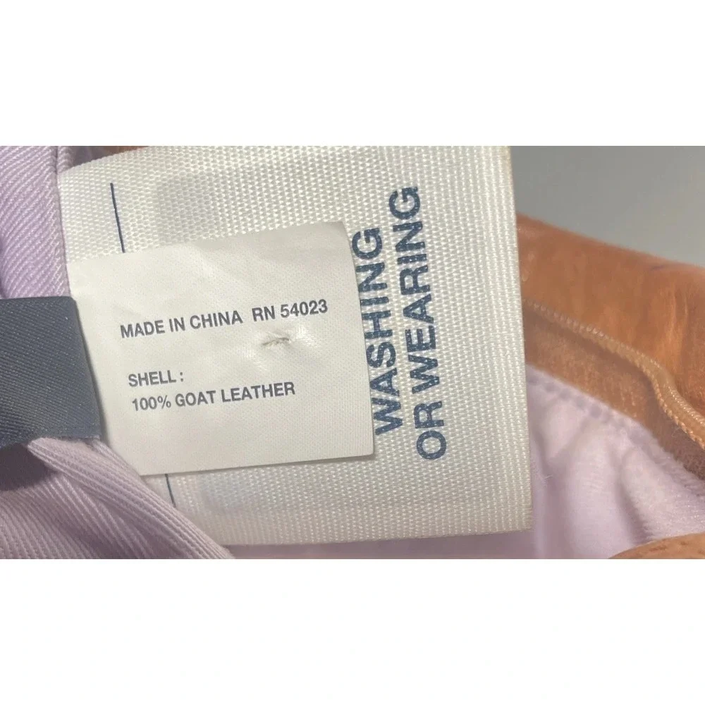Gap Tan Leather Fold over Clutch Purse Y2K